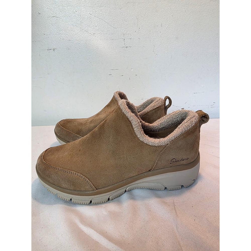Skechers Synergy Cold Daze Brown Suede Faux Fur Slip On Loafers 169114 Womens 8